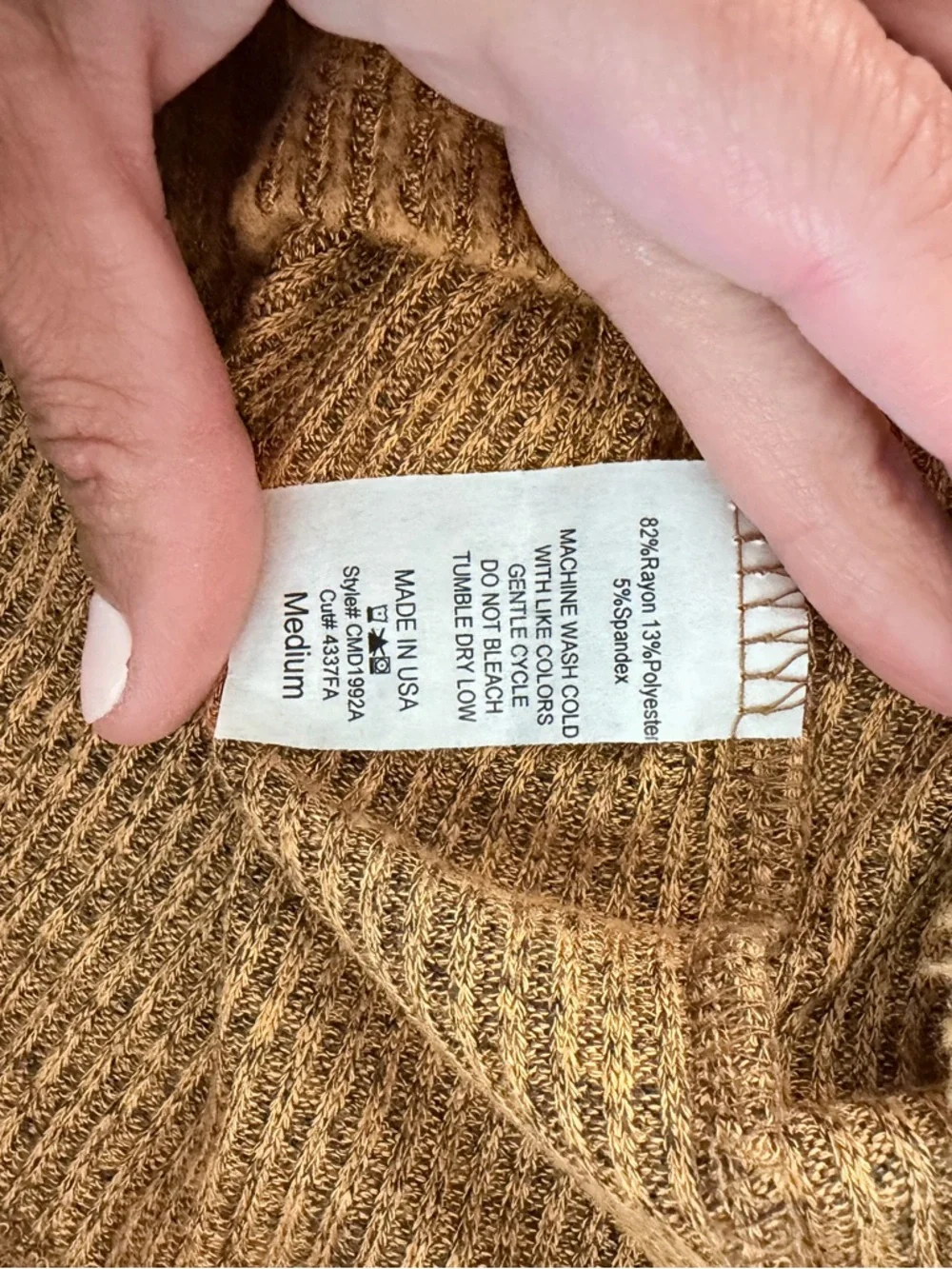 Pinkblush Mustard Ribbed Knit Top - Picture 4 of 6